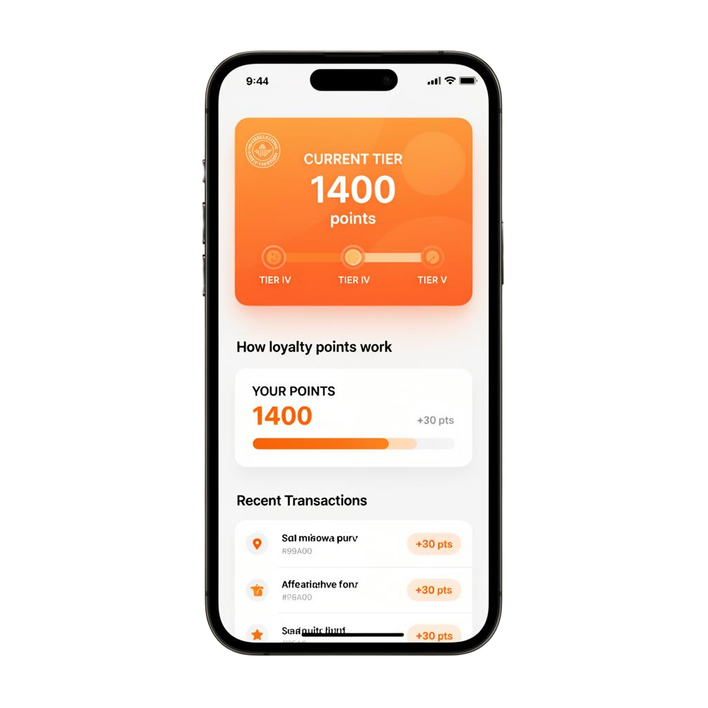 App screen: Earn points on every bite